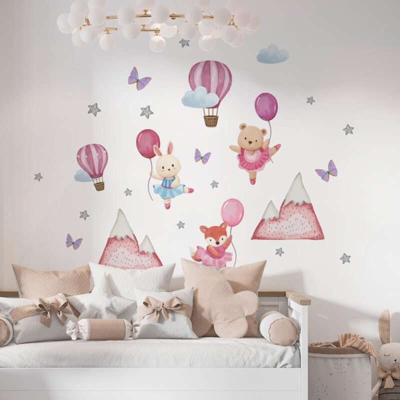 Wandtattoo Babyzimmer №034 Balerinas und Berge – Bild 2