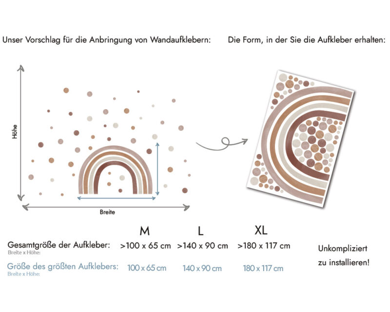 Wandtattoo Regenbogen №041 – Bild 3