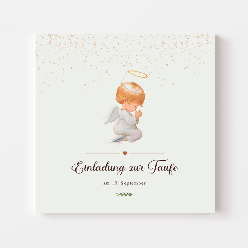 Taufeinladung №001 Heiliger Engel – Bild 1