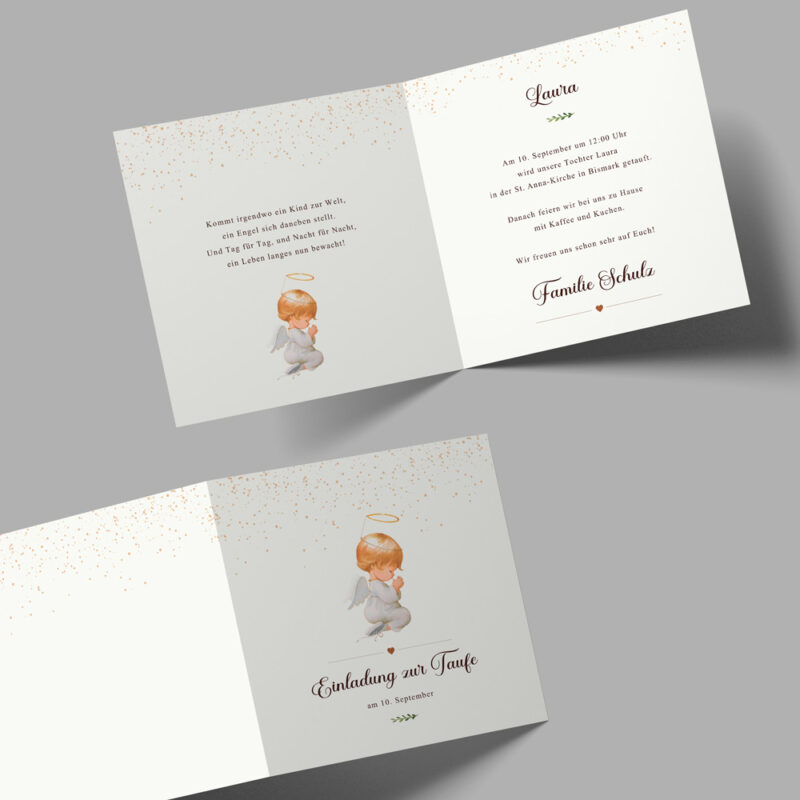 Taufeinladung №001 Heiliger Engel – Bild 2