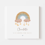 Einladung zur Taufe №008 Aquarell Regenbogen