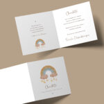 Einladung zur Taufe №008 Aquarell Regenbogen – Bild 2