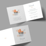 Einladung zur Taufe №009 Boho Babywagen – Bild 2