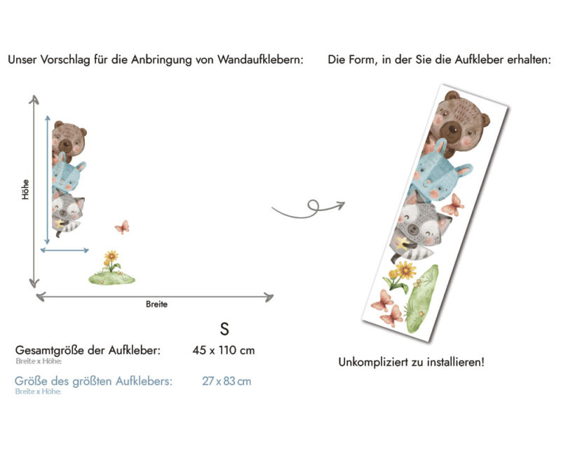 Wandtattoo Kinderzimmer Türsticker №018 – Bild 2